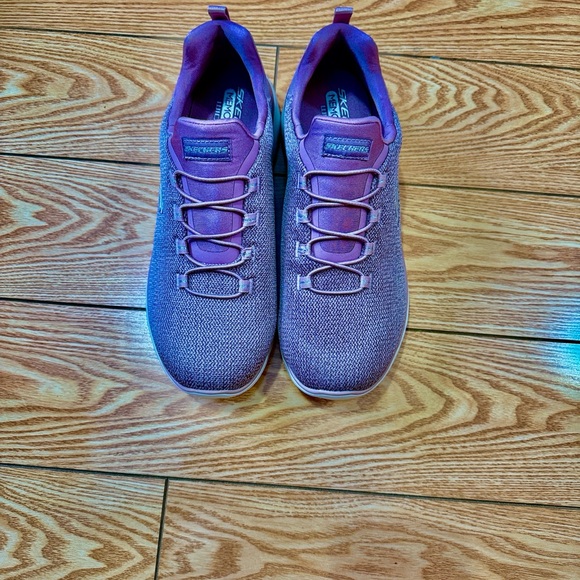 Skechers Women's Mauve Knit Sneakers - Picture 3 of 6